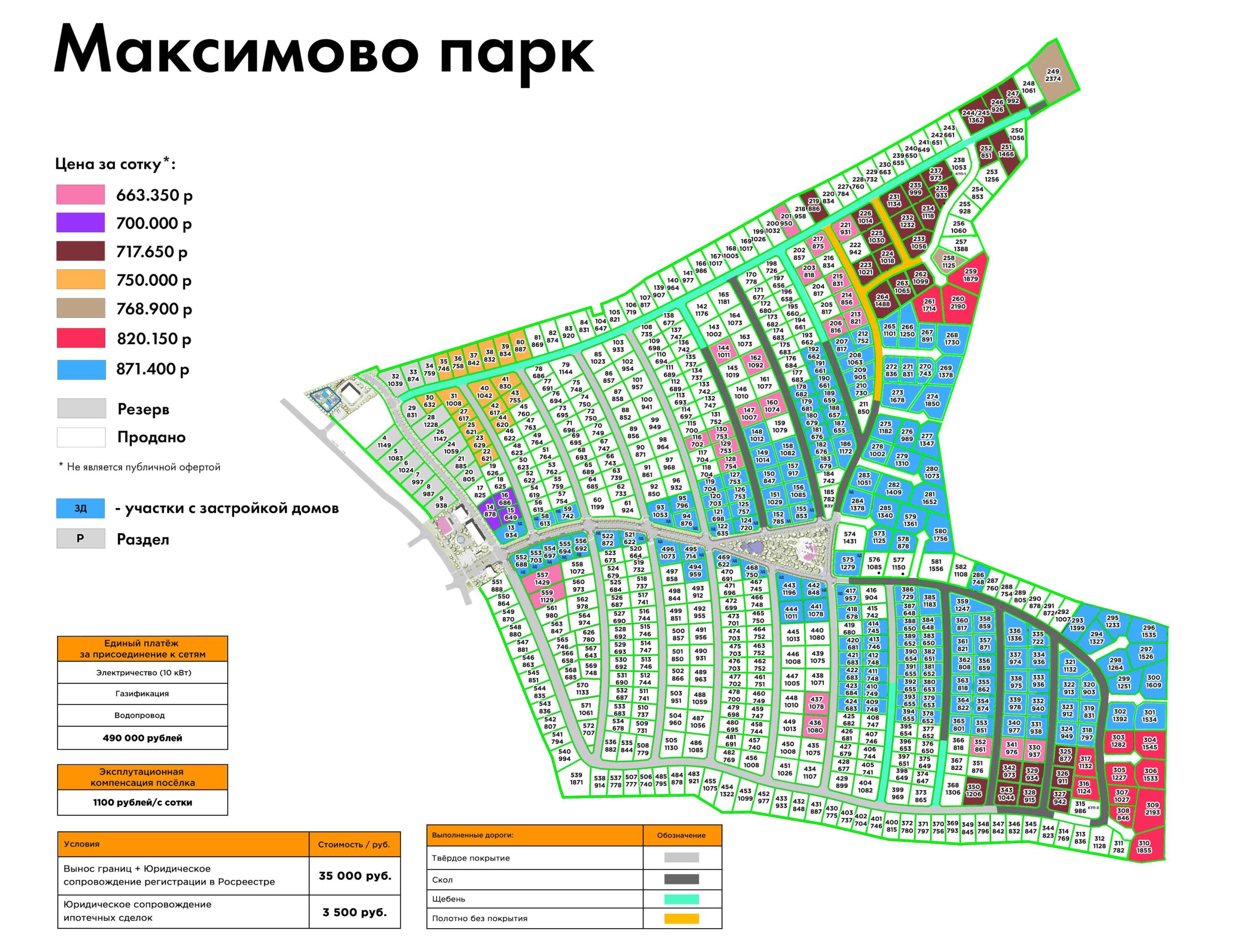 Максимово Парк ген план