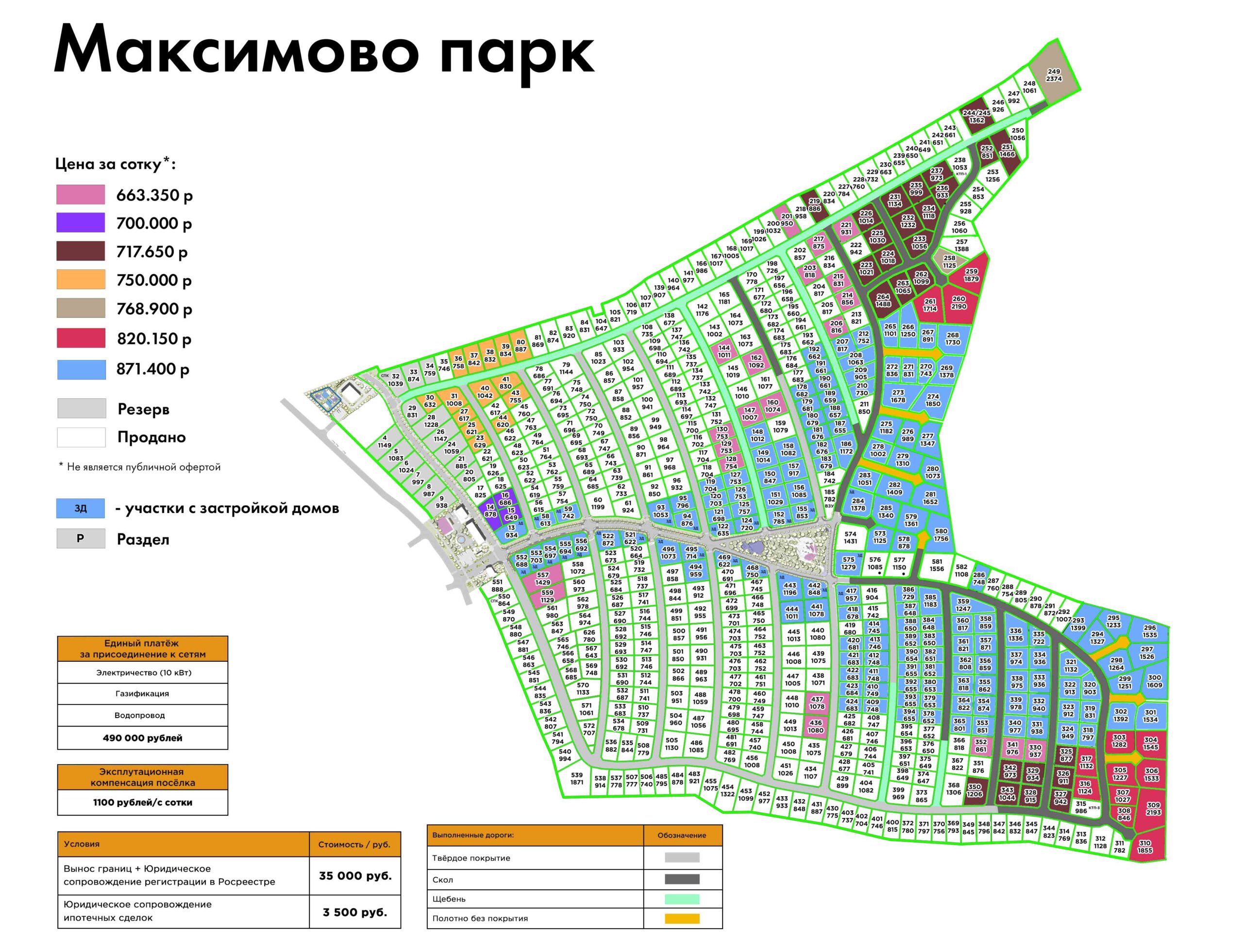 Максимово Парк ген план